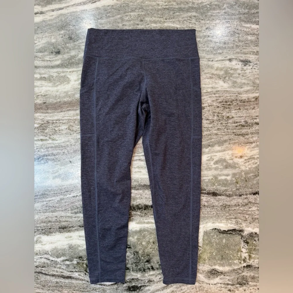 Aerie Heathered Navy High-Waisted Leggings “The Hugger Leggings” w/ Pockets XL - Picture 2 of 4